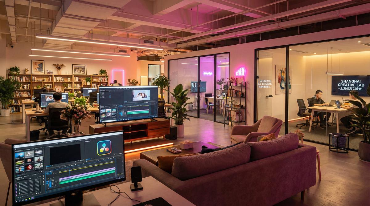 网红主播传媒公司办公环境